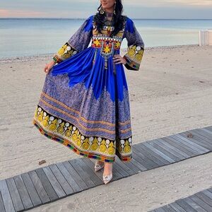 Afghan traditional dress Afghan maxi dress ghand afghani afghan clothes